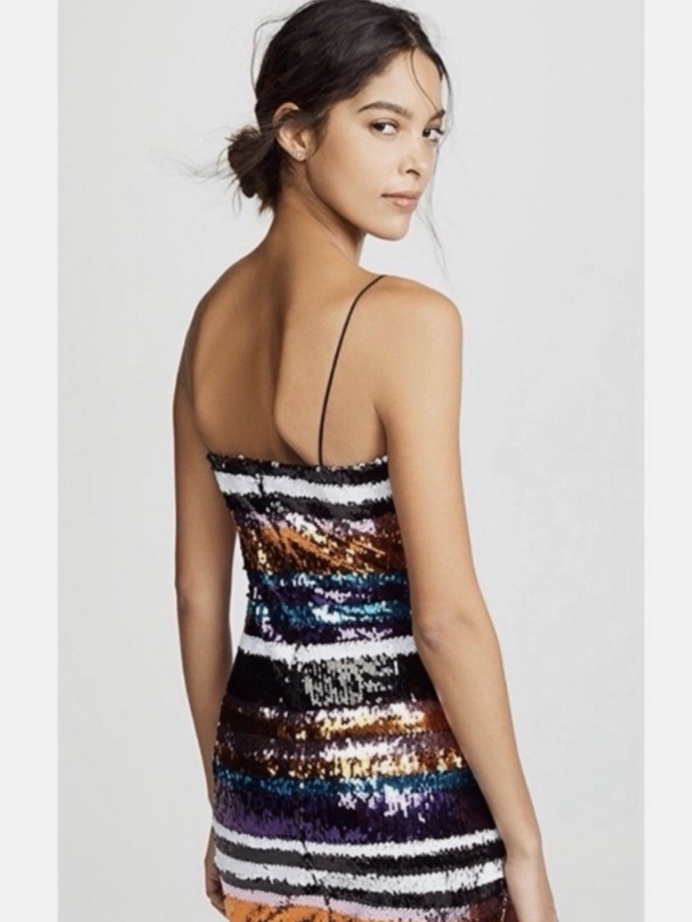 Likely Sequin Striped Mini Dress (0)